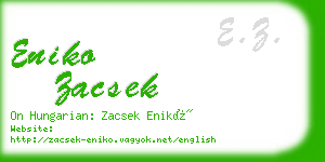 eniko zacsek business card